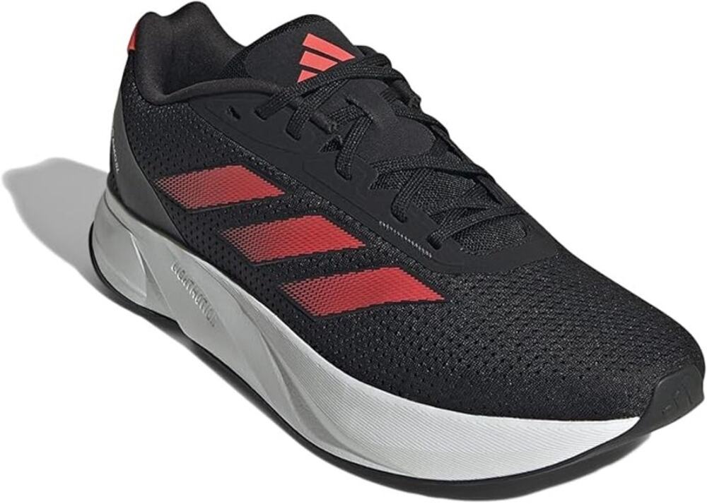 Adidas Duramo SL Men's Black Solar Red Gray Running Shoe 13 NWT